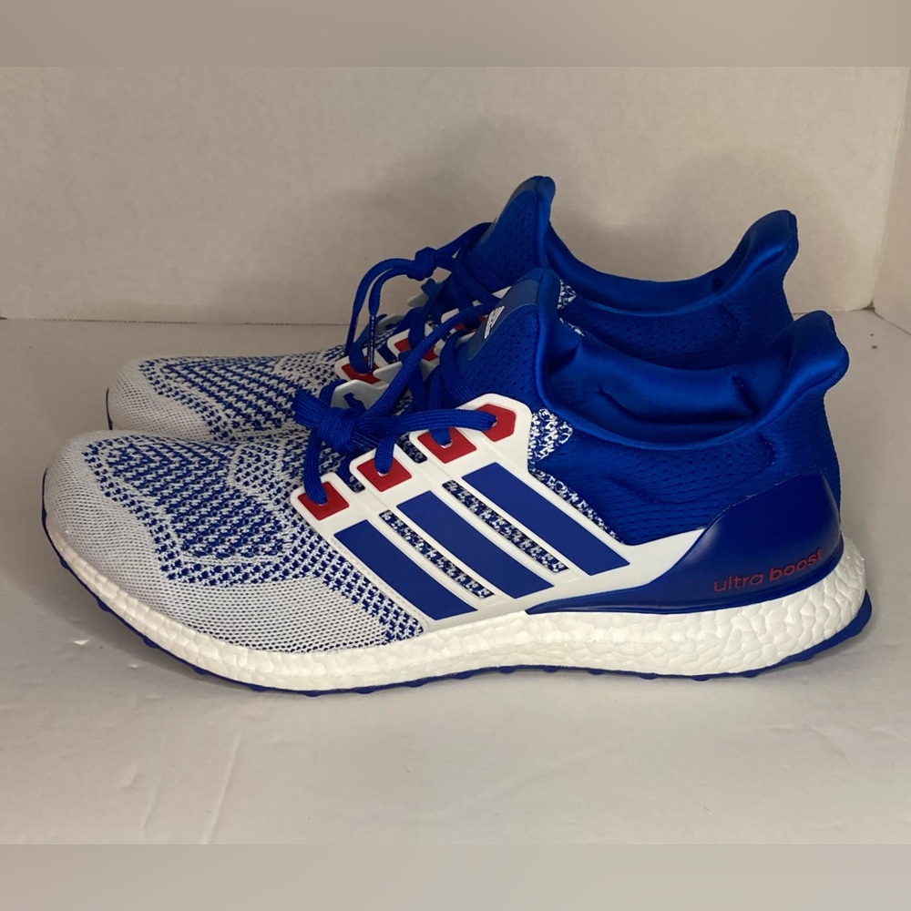 Adidas Ultraboost 1.0 Running Shoes Men's Size 14 Cloud White Royal Blue IH3018